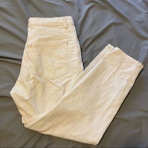 Topshop White Mom Jeans | Straight Leg | Mid Rise